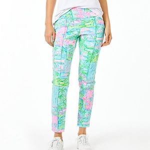 Lilly Pulitzer Luxletic Corso Pant Honda Classic Golf Print Size 2